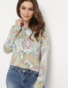 by swan Cămașă Verde cu Model Oriental și nasturi Unadisa