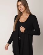 by swan Cardigan din bumbac fără închidere cu croi minimalist Cilira Negru