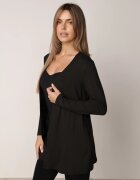 by swan Cardigan din bumbac fără închidere cu croi minimalist Cilira Negru