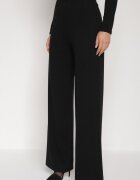 by swan Compleu negru de bumbac Bluză tip plic cu mânecă lungă și Pantaloni Ferenna