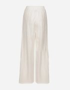by swan Pantaloni Albi Palazzo cu croială largă cu elastic în talie și talie înaltă Jenanetia