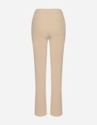 by swan Pantaloni Bej Eleganti cu Viscoză și Talie Înaltă Tatilira