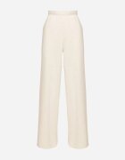 by swan Pantaloni bej largi din Viscoză Decorate cu Zirconii Zeonaria