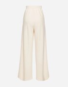 by swan Pantaloni bej largi din Viscoză Decorate cu Zirconii Zeonaria