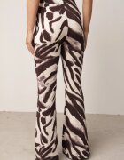by swan Pantaloni Clopot cu viscoză cu imprimeu animal Drilvina Maro