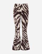 by swan Pantaloni Clopot cu viscoză cu imprimeu animal Drilvina Maro