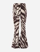 by swan Pantaloni Clopot cu viscoză cu imprimeu animal Drilvina Maro