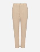by swan Pantaloni de costum bej deschis din viscoză cu talie înaltă și buzunare Senolira
