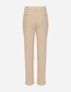 by swan Pantaloni de costum bej deschis din viscoză cu talie înaltă și buzunare Senolira