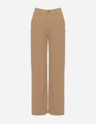 by swan Pantaloni de costum bej închis cu croială largă cu viscoză Seniellea