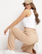 by swan Pantaloni de trening Bej din bumbac cu croială largă Alfira
