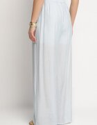 by swan Pantaloni Palazzo Albastru deschis cu croială largă cu elastic în talie și talie înaltă Jenanetia