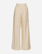 by swan Pantaloni Palazzo bej deschis cu croială largă cu talie elastică și talie înaltă Jenanetia