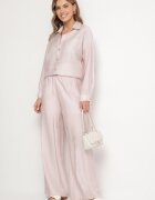 by swan Pantaloni Roz deschis Palazzo cu croială largă cu elastic în talie și talie înaltă Jenanetia