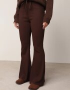 by swan Pantaloni tricot din bumbac cloș cu cusătură modelatoare Velvira Maro