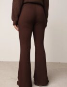 by swan Pantaloni tricot din bumbac cloș cu cusătură modelatoare Velvira Maro