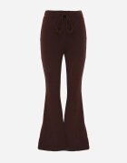 by swan Pantaloni tricot din bumbac cloș cu cusătură modelatoare Velvira Maro