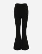 by swan Pantaloni tricot din bumbac cloș cu cusătură modelatoare Velvira Negri