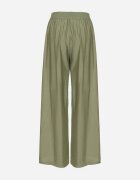 by swan Pantaloni Verzi Palazzo cu Croială Largă cu Elastic în Talie și Talie Înaltă Jenanetia
