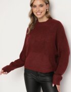 by swan Pulover Clasic Bordo cu Lână Sassitha