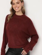 by swan Pulover Clasic Bordo cu Lână Sassitha