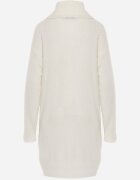 by swan Rochie Albă de Lână Oversize cu Guler Înalt Heire