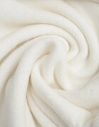by swan Rochie Albă de Lână Oversize cu Guler Înalt Heire