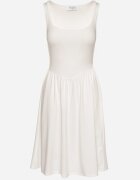 by swan Rochie Albă din Viscoză cu croi evazat Edivane