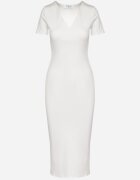 by swan Rochie Albă Mulată Bodycon cu Decolteu în V Efricene