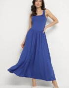 by swan Rochie Albastră din Viscoză cu Croială Cloș cu Decolteu Pătrat Tilvia