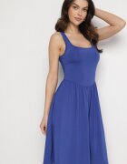 by swan Rochie Albastră din Viscoză cu croială Cloș Edivane