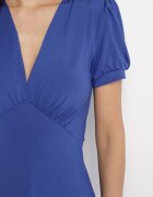 by swan Rochie Albastră Evazată cu Vâscoză cu Perne în Umeri Awerla