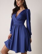 by swan Rochie albastră evazată din viscoză Selithiel