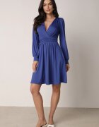 by swan Rochie albastră evazată din viscoză Selithiel