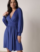 by swan Rochie albastră evazată din viscoză Selithiel