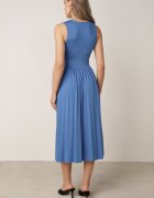 by swan Rochie Albastră Midi Fără Mâneci cu Fusta Plisată Dreana