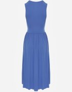 by swan Rochie Albastră Midi Fără Mâneci cu Fusta Plisată Dreana