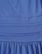 by swan Rochie Albastră Midi Fără Mâneci cu Fusta Plisată Dreana