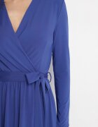 by swan Rochie Albastră Petrecută cu Vâscoză Legată în Talie Drestalia