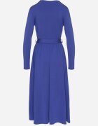 by swan Rochie Albastră Petrecută cu Vâscoză Legată în Talie Drestalia