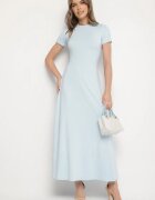 by swan Rochie albastru deschis cu croială cambrată cu mânecă scurtă Liravise