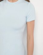 by swan Rochie albastru deschis cu croială cambrată cu mânecă scurtă Liravise