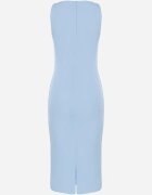 by swan Rochie Albastru Deschis cu Vâscoză cu croială ajustată cu șliț la spate din denim