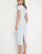 by swan Rochie Albastru deschis Mulată Bodycon cu Decolteu în V Efricene