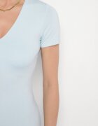 by swan Rochie Albastru deschis Mulată Bodycon cu Decolteu în V Efricene
