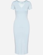 by swan Rochie Albastru deschis Mulată Bodycon cu Decolteu în V Efricene