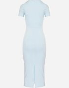 by swan Rochie Albastru deschis Mulată Bodycon cu Decolteu în V Efricene