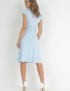 by swan Rochie Albastru deschis Petrecută Midi Legată în talie Mayella