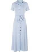by swan Rochie albastru deschis stil cămașă legată în talie Ophieithe