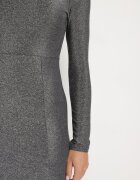 by swan Rochie Argintie cu Viscoză Decorată cu Sclipici în Stil Elegant Werirra